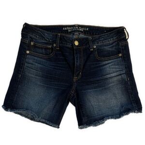 American Eagle Boy Midi Dark Denim Shorts